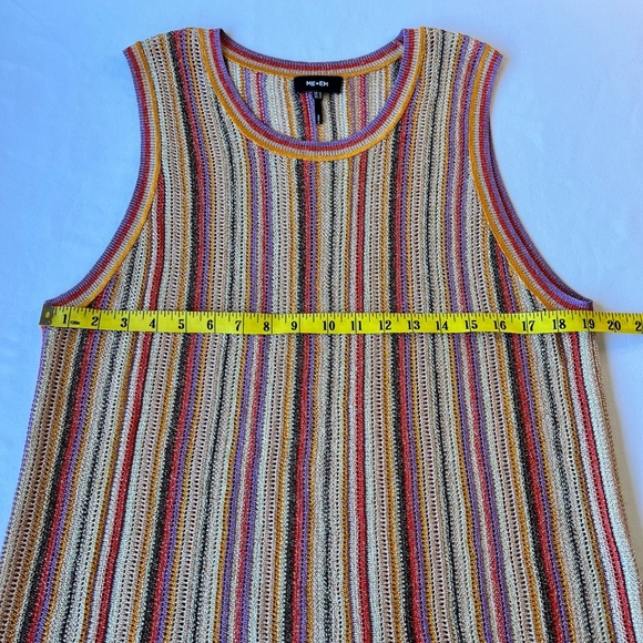 ME+EM - SET Metallic Textured Stripe Knit Vest/ Tank & Skirt - Picture 9 of 16